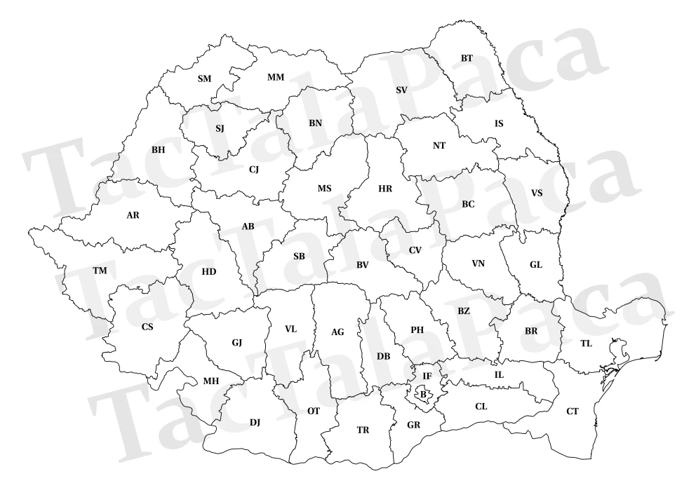Inițiale județe